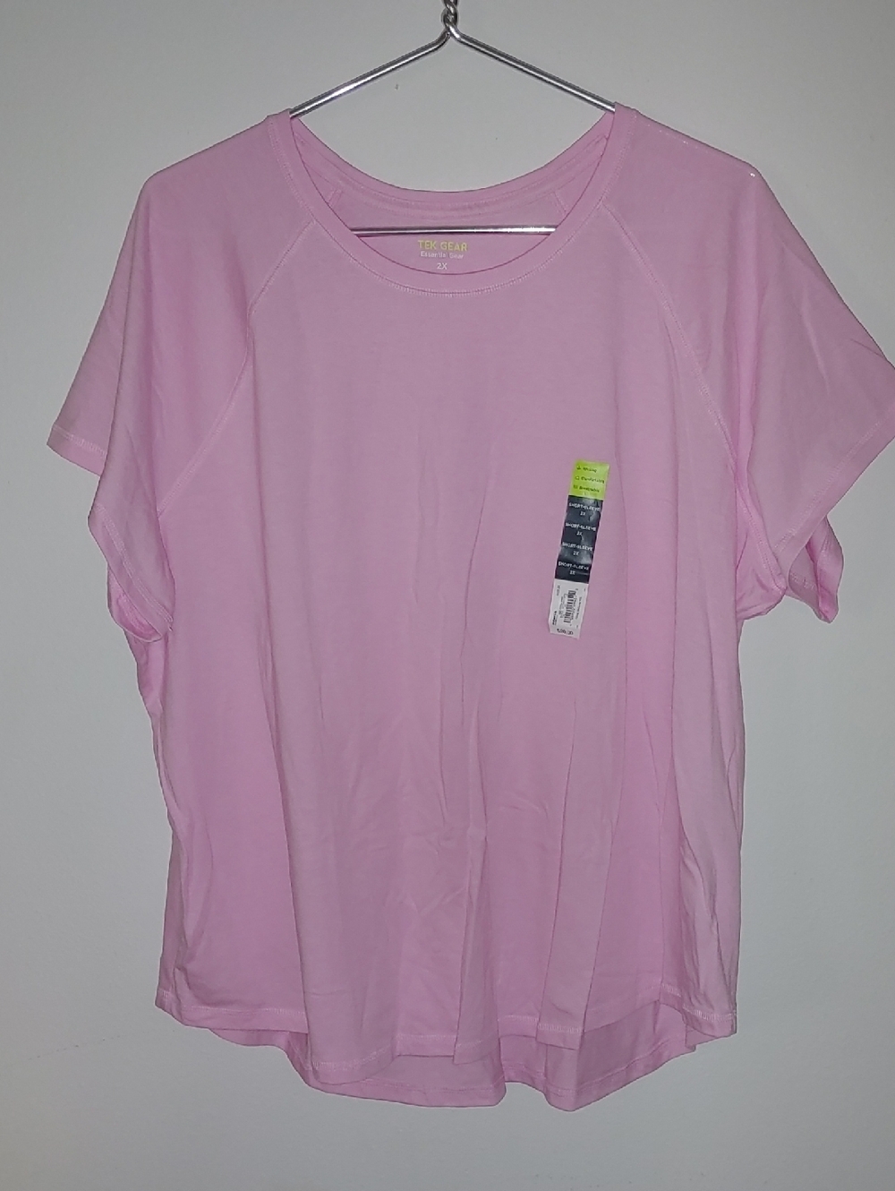 tek gear 2X Light Pink Short Sleeve Women's Active Tee